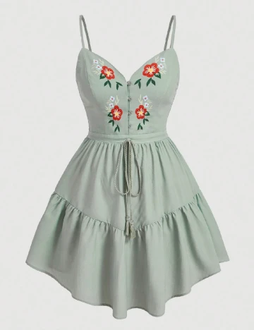 Rochie scurta SHEIN CURVE, verde Verde