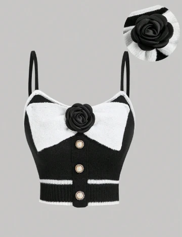 Top SHEIN, negru Negru