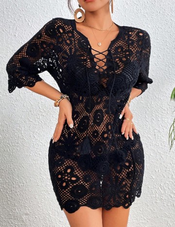 
						Rochie de plaja SHEIN, negru