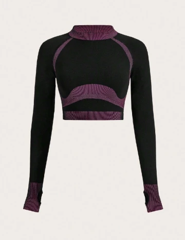 Top SHEIN, negru/roz