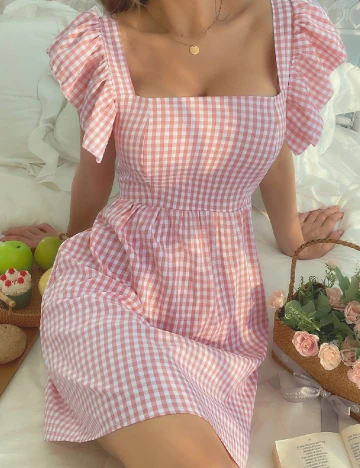 Rochie scurta SHEIN, roz