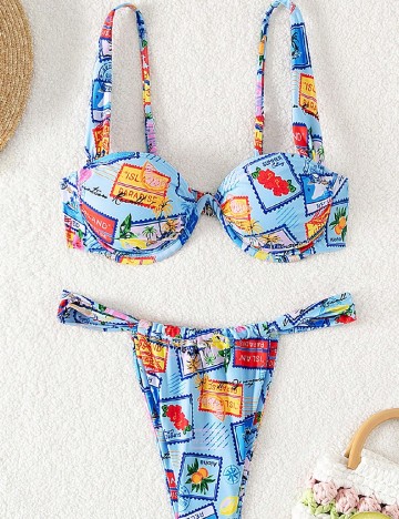
						Costum de baie SHEIN, albastru
