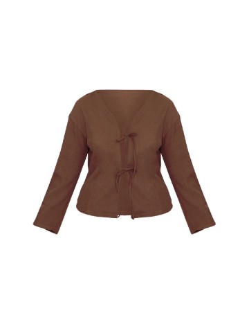 Bluza PRETTYLITTLETHING Plus Size, maro
