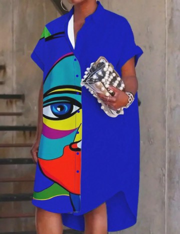 
						Rochie medie SHEIN, albastru