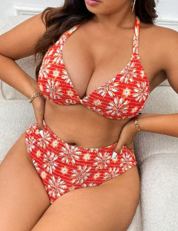 Costum de baie SHEIN CURVE, rosu