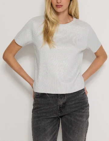 Tricou Reserved, argintiu