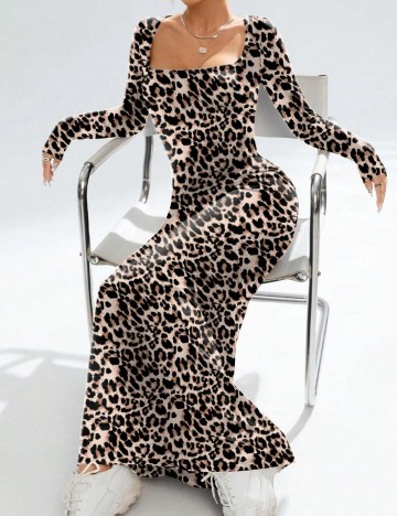 
						Rochie lunga SHEIN, animal print