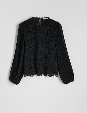 Bluza Reserved, negru Negru