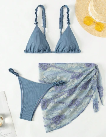 Costum de baie SHEIN, albastru
