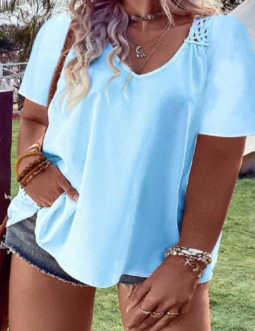 Bluza SHEIN CURVE, bleu