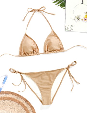 
						Costum de baie SHEIN, crem