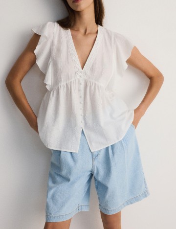 
						Bluza Reserved, alb