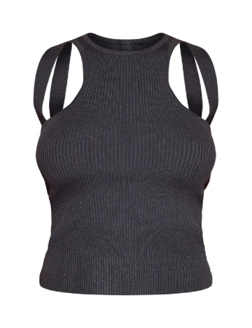 Top PRETTYLITTLETHING, negru