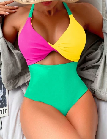 Costum de baie SHEIN, mix culori
