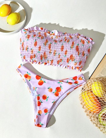 
						Costum de baie SHEIN, roz