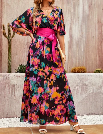 Rochie lunga Anany, mix culori