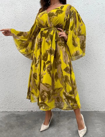 
						Rochie medie SHEIN CURVE, galben