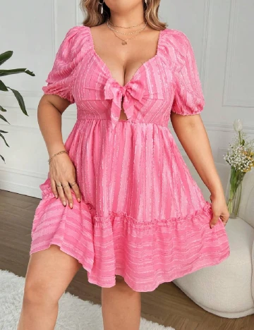 Rochie scurta SHEIN CURVE, roz