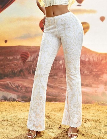 
						Pantaloni D&M, alb