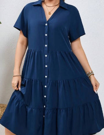 Rochie medie SHEIN CURVE, bleumarin
