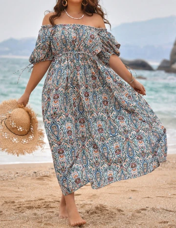 Rochie lunga SHEIN CURVE, mix culori