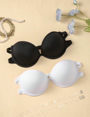 
						Set sutiene SHEIN, alb/negru