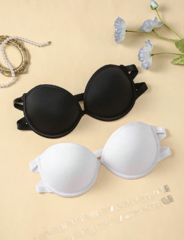 Set sutiene 2 bucati SHEIN, alb/negru Negru