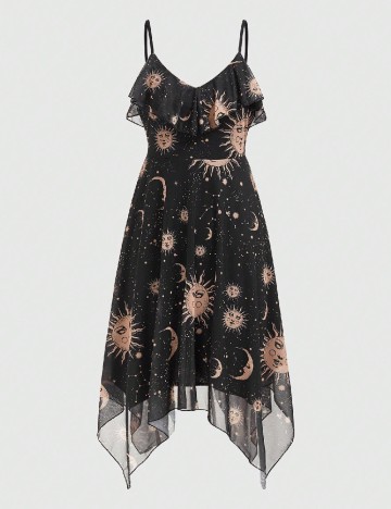 
						Rochie medie Romwe, negru