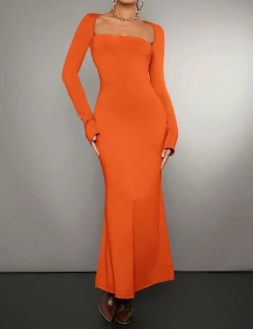 Rochie lunga SHEIN, portocaliu