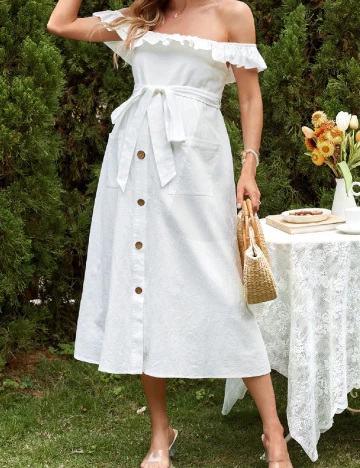 Rochie medie SHEIN Maternity, alb Alb