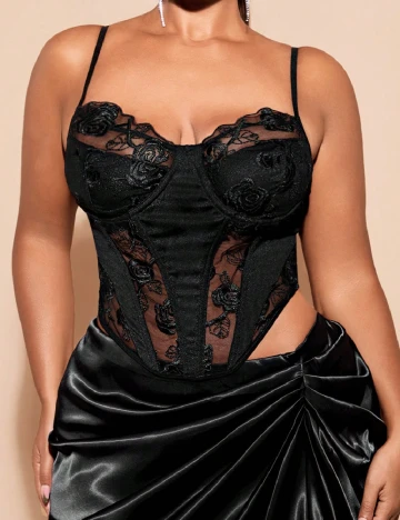 Top SHEIN CURVE, negru