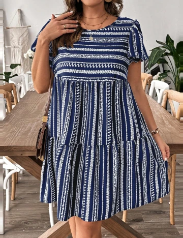 Rochie scurta SHEIN CURVE, bleumarin