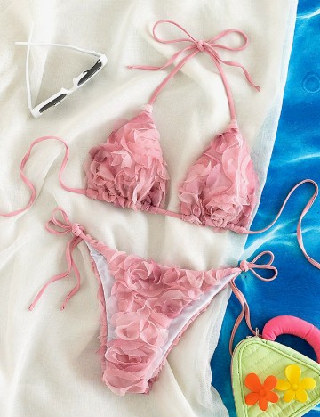 
						Costum de baie SHEIN, roz