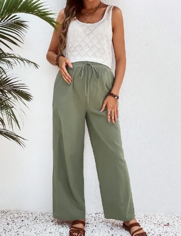 Compleu SHEIN Maternity, alb/verde Verde