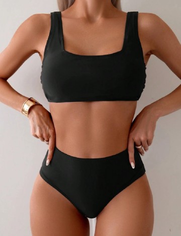 
						Costum de baie SHEIN, negru