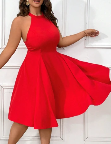 Rochie medie SHEIN CURVE, rosu