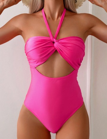 
						Costum de baie SHEIN, roz