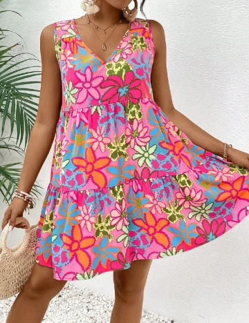 Rochie scurta SHEIN, roz
