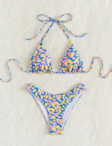 Costum de baie SHEIN, floral print Floral print