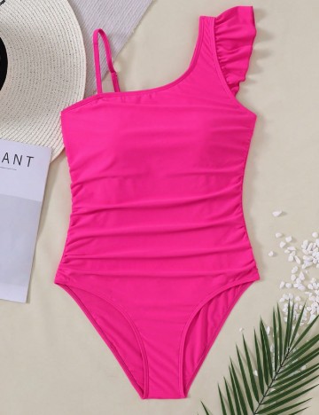 
						Costum de baie Shein Kids, roz