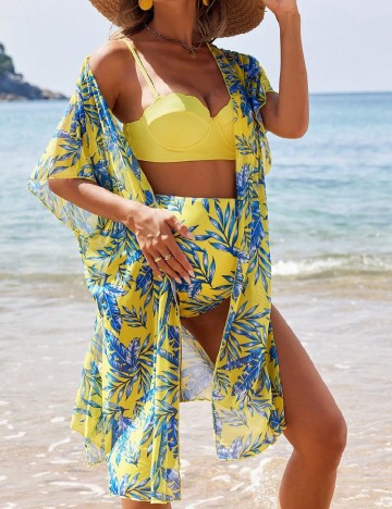 
						Costum de baie SHEIN Maternity, galben