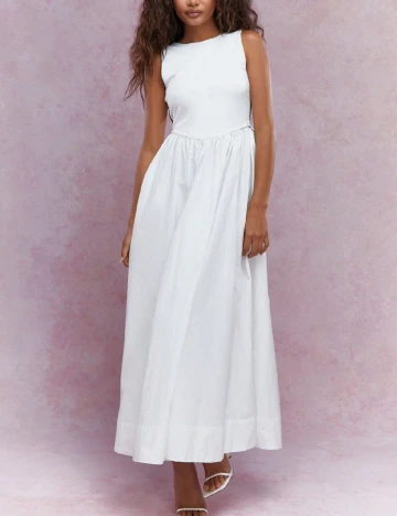 Rochie lunga Missguided, alb