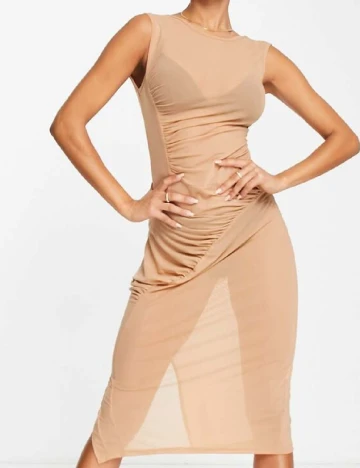 Rochie medie AmyLynn, maro