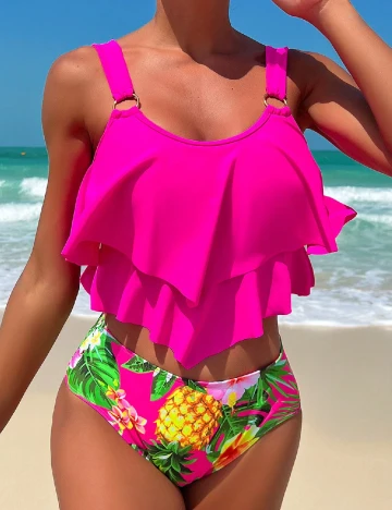 Costum de baie SHEIN, roz