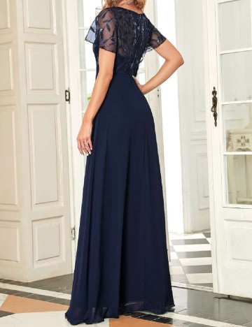 Rochie lunga Ever-Pretty, bleumarin
