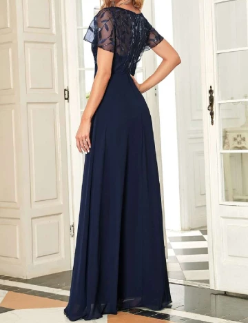 Rochie lunga Ever-Pretty, bleumarin