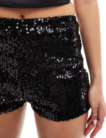 Pantaloni scurti ASOS, negru