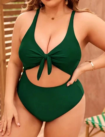 Costum de baie SHEIN CURVE, verde