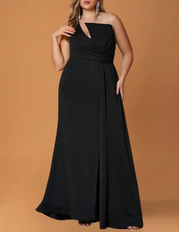 
						Rochie lunga Giffniseti Plus Size, negru