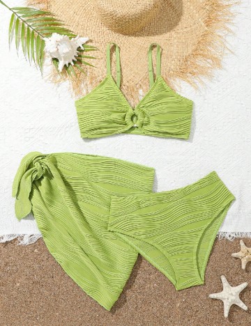 
						Costum de baie Shein Kids, verde